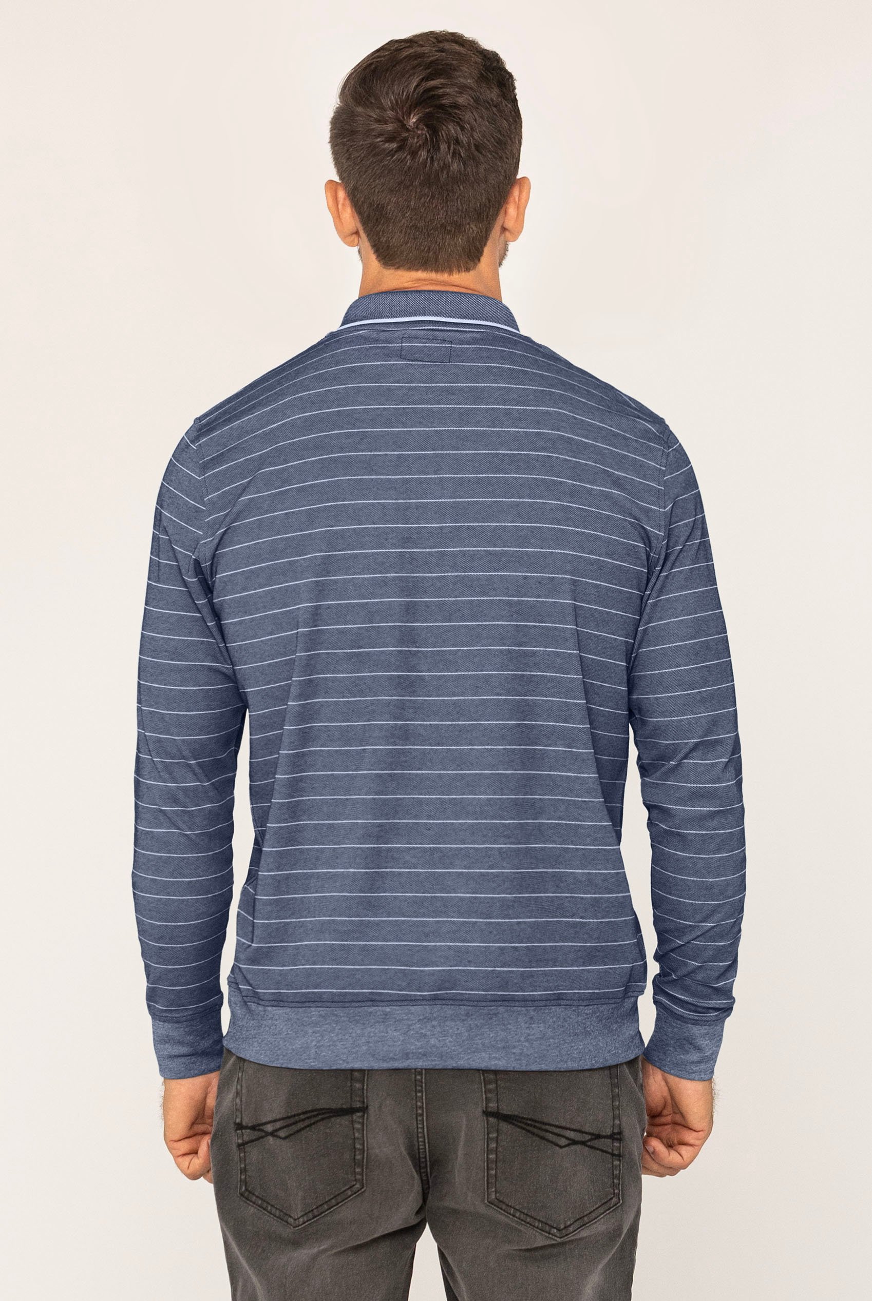 Half Zip Long Sleeve Polo Shirt