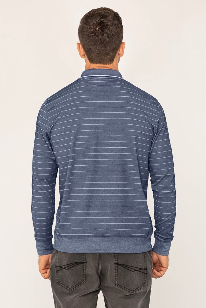 Half Zip Long Sleeve Polo Shirt