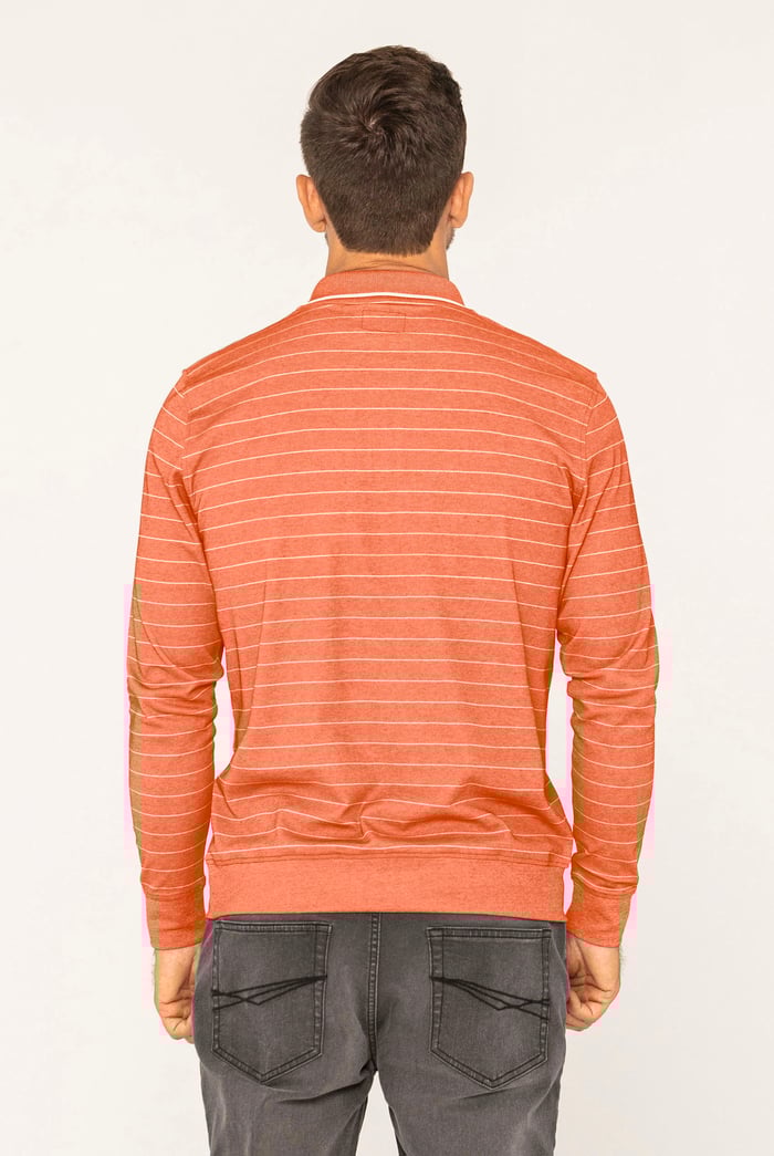 Half Zip Long Sleeve Polo Shirt