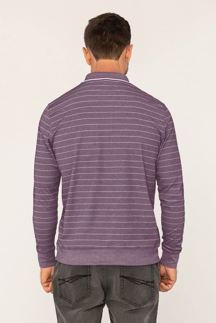 Half Zip Long Sleeve Polo Shirt