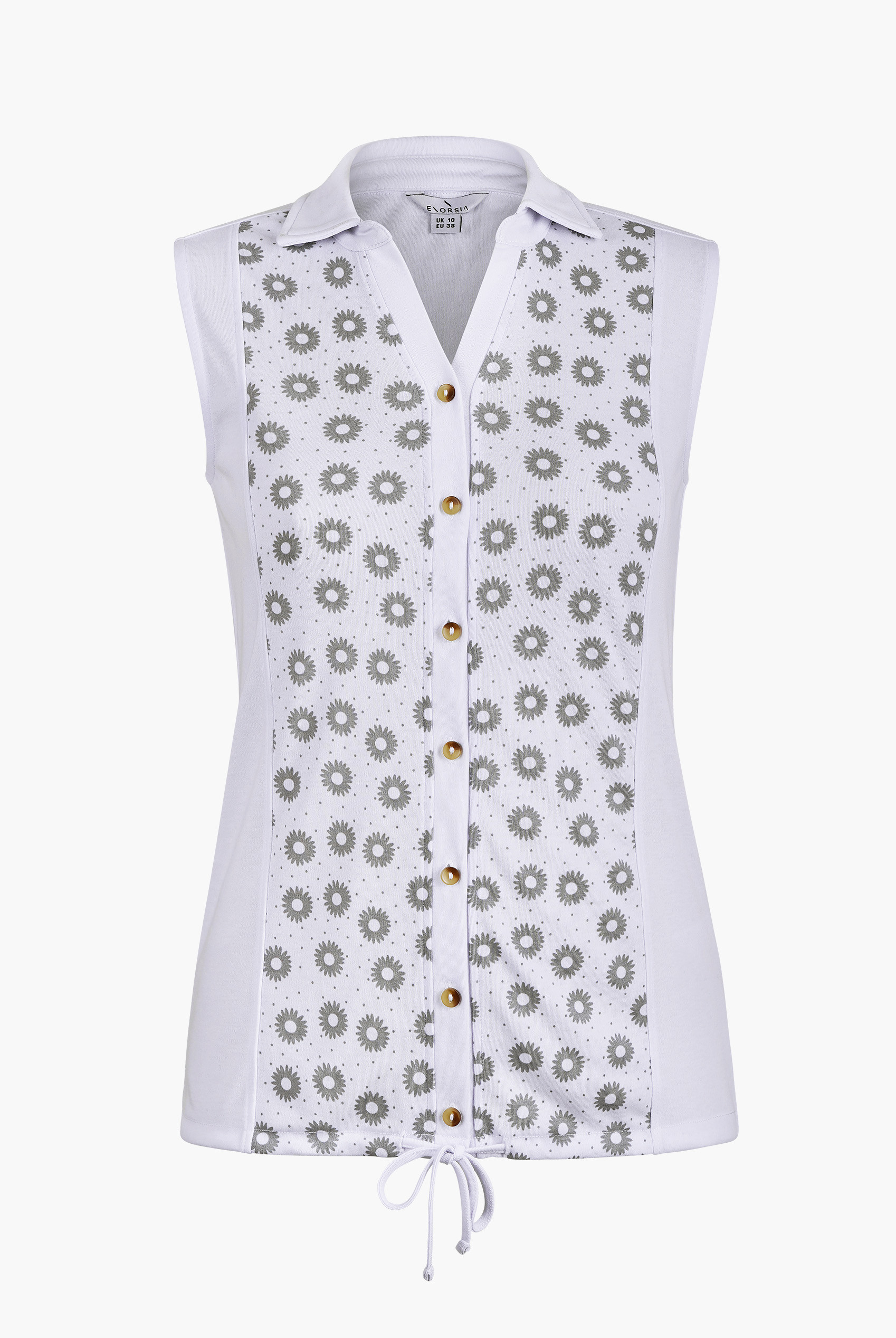 Sleeveless Printed Tie Hem Tops