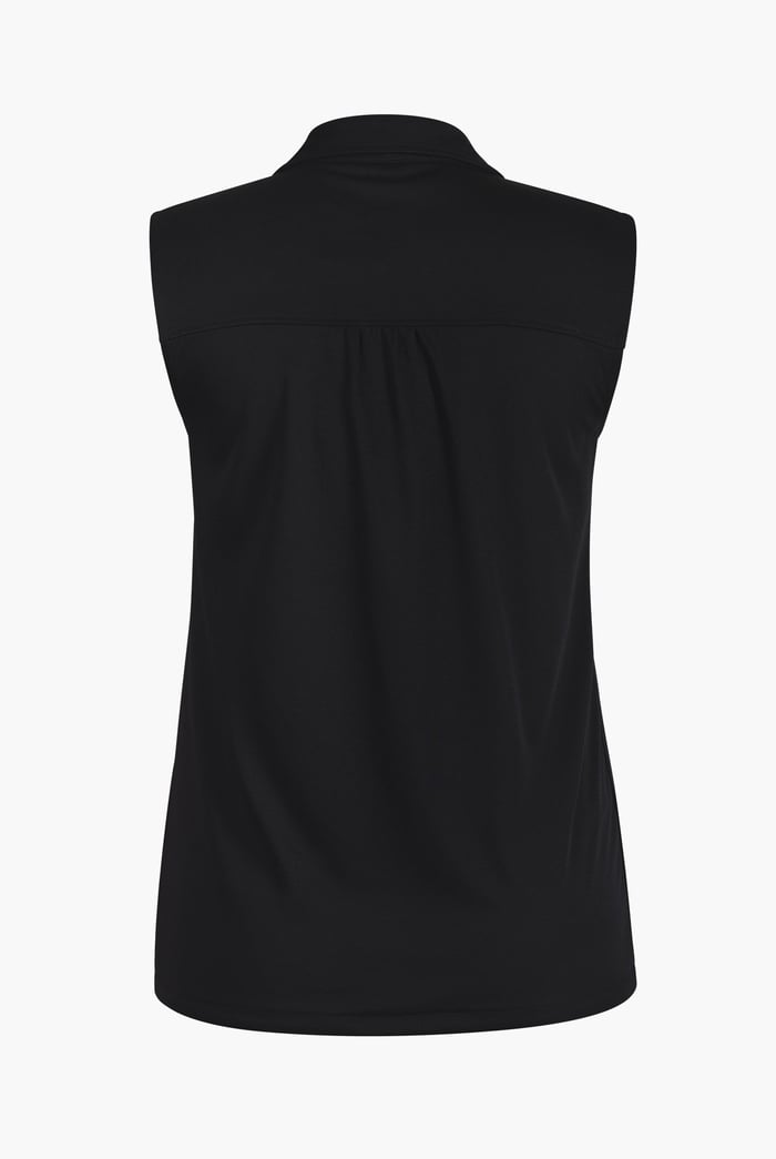 Sleeveless Printed Tie Hem Tops