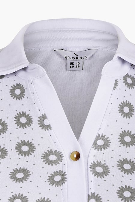 White Sleeveless Printed Tie Hem Tops