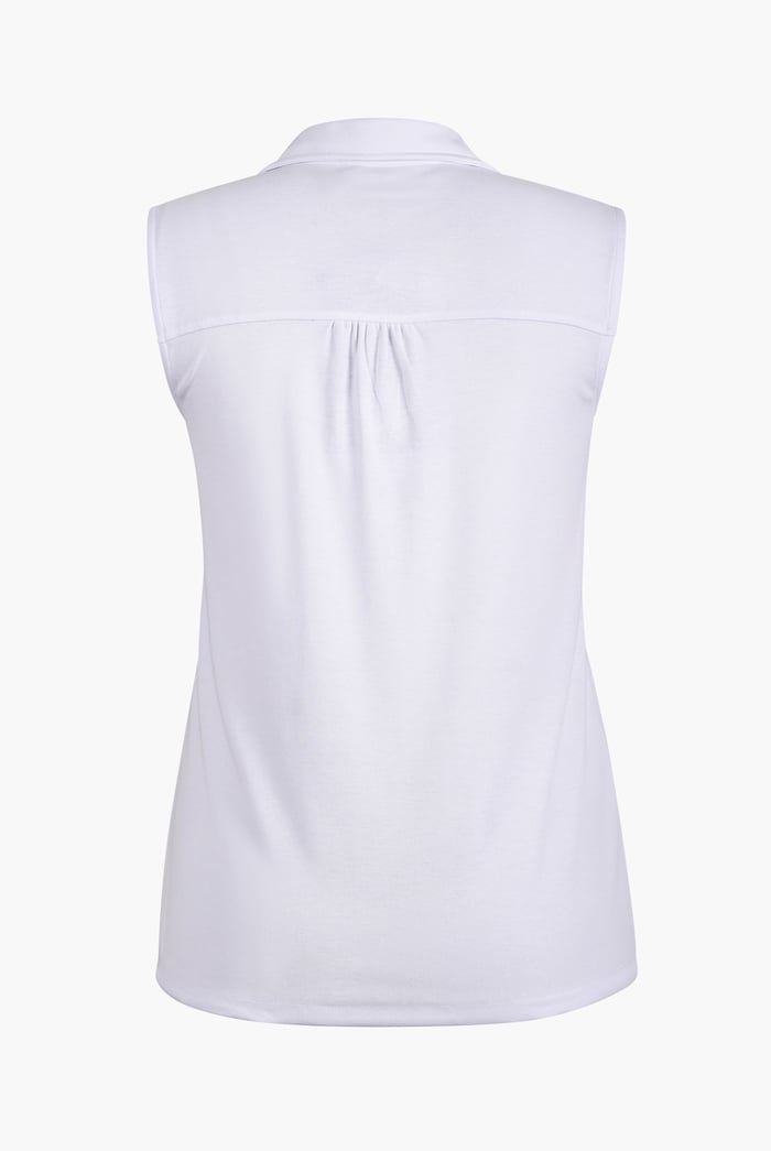 Sleeveless Printed Tie Hem Tops