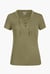 Lace-Up V Neck Short Sleeve Top