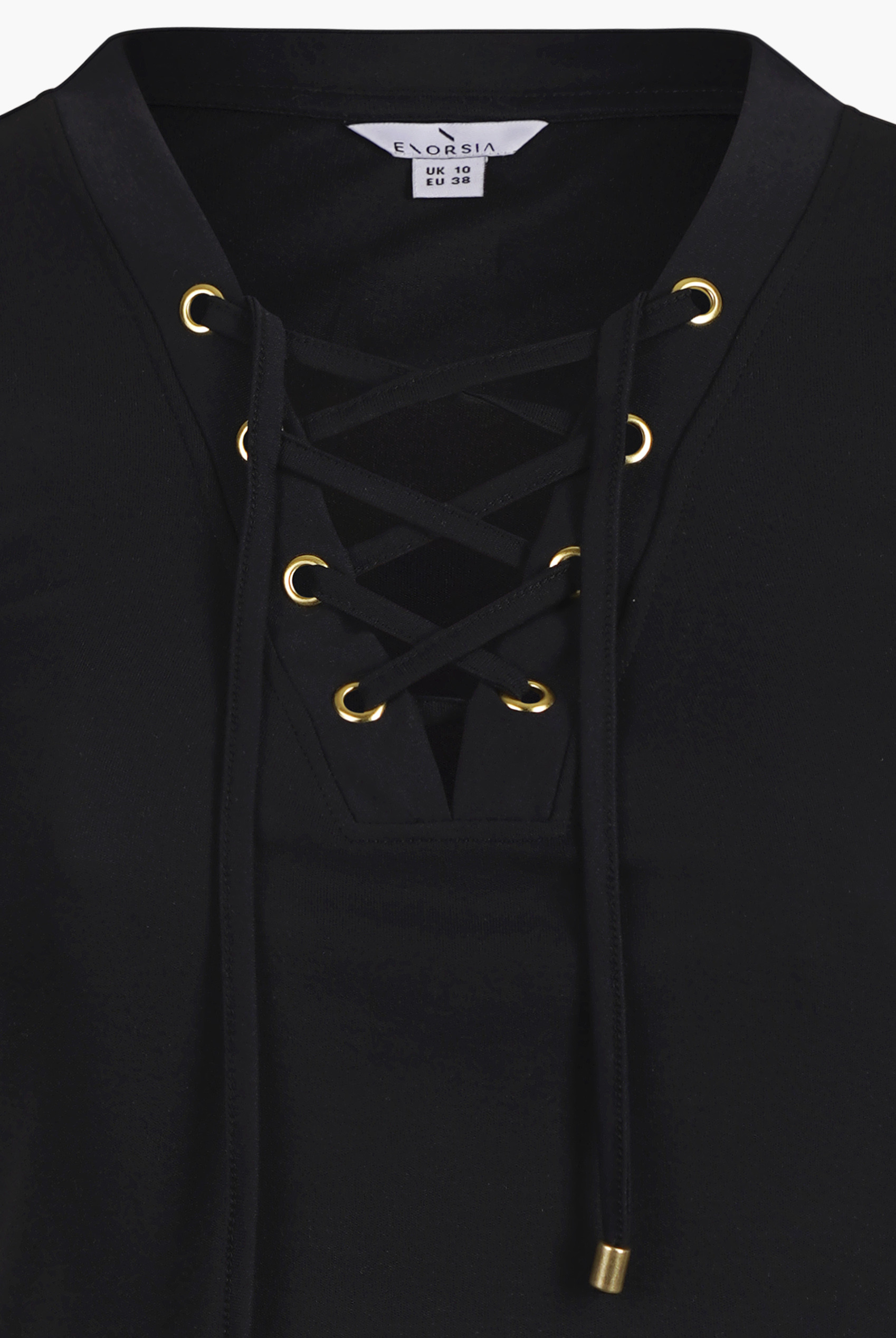 Lace-Up V Neck Short Sleeve Top