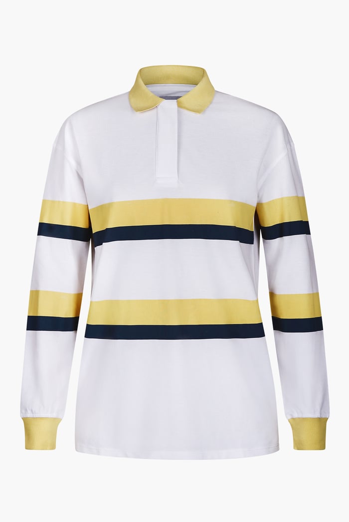 Women's Rugby Polo With Contrast Stripes