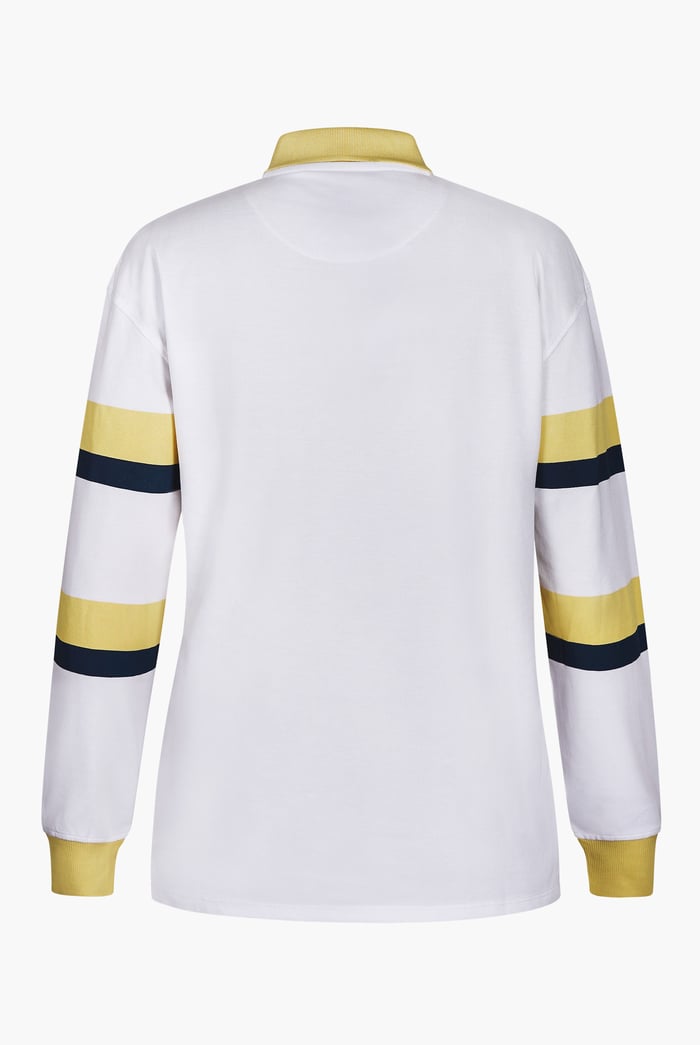 Women's Rugby Polo With Contrast Stripes