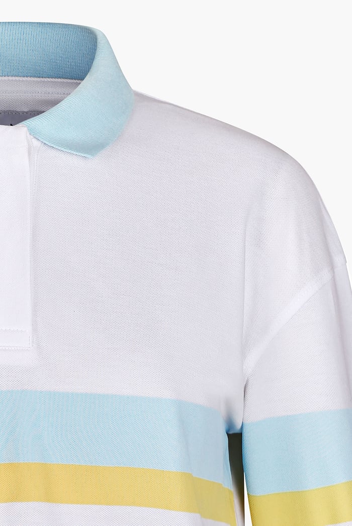 Women's Rugby Polo With Contrast Stripes