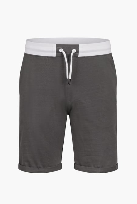 Grey Contrast Waistband Regular Fit Shorts