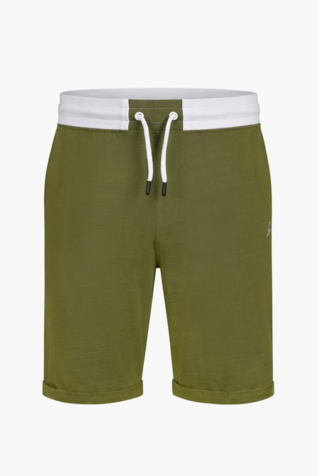 Grey Contrast Waistband Regular Fit Shorts