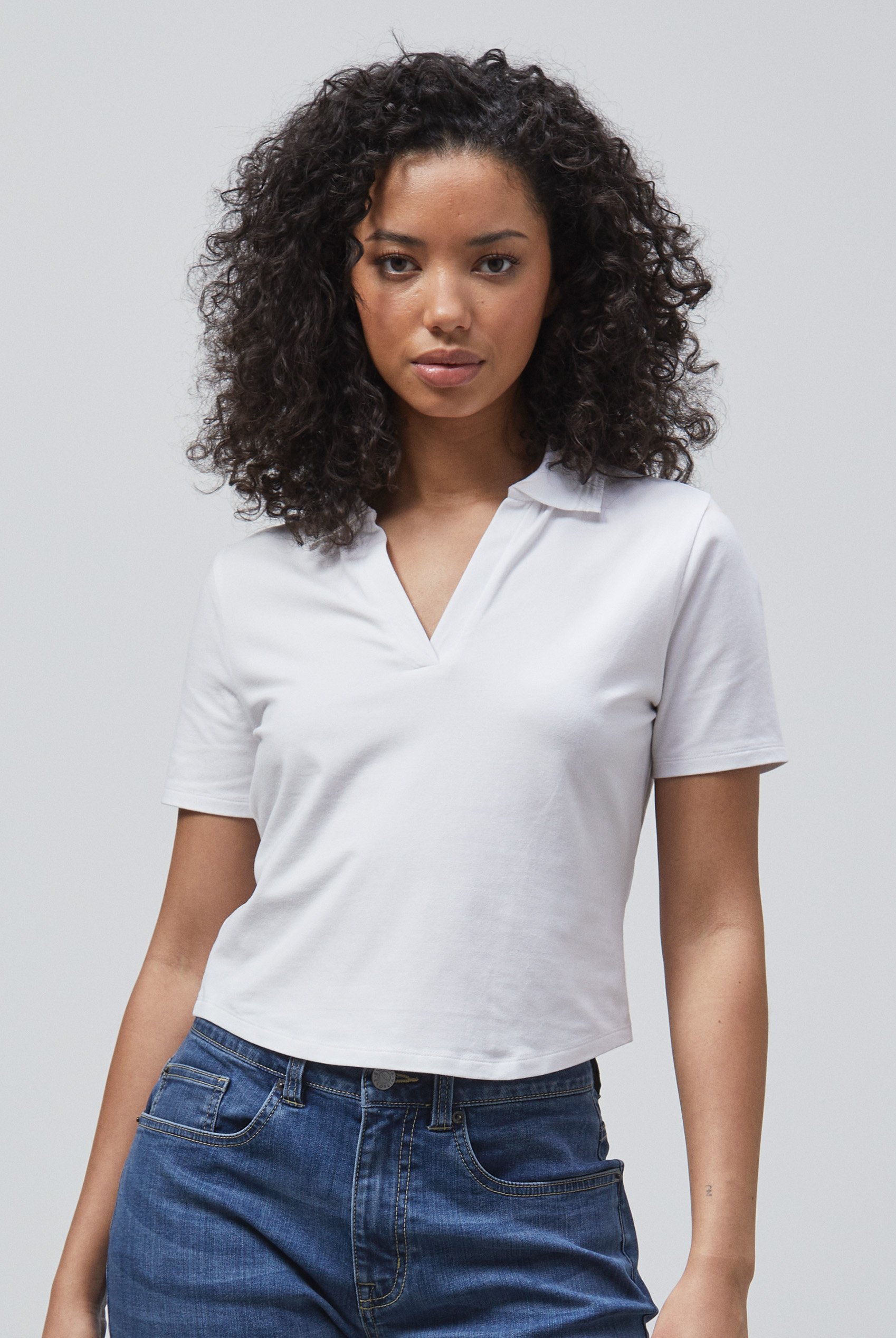 V-Neck Polo Shirt
