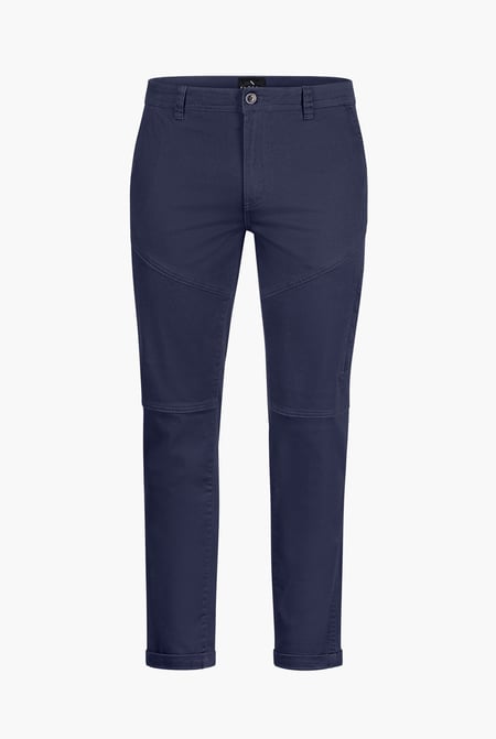 Men's Navy Heritage Utility Cargo Trousers With Zip Detail