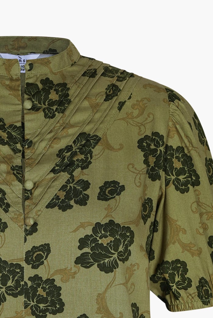Floral Print Short Sleeve Tops