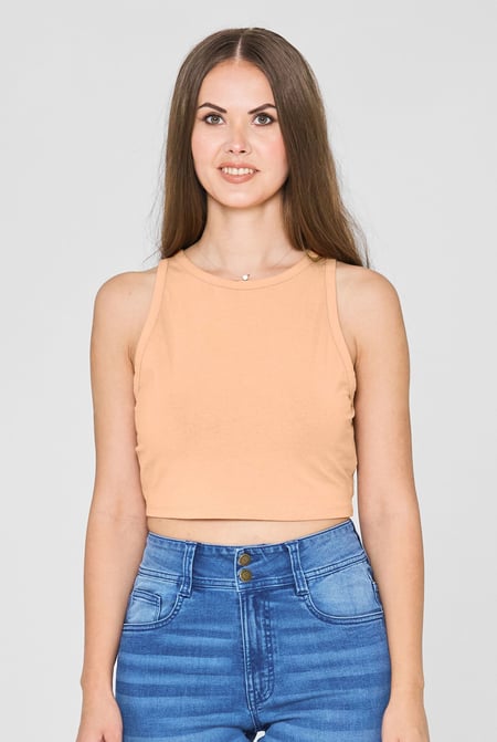 White Super Soft Cropped Tank Top