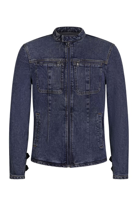 Men's Biker Denim Jacket
