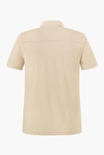 Linen Blended Solid Short Sleeve Polo Shirt's