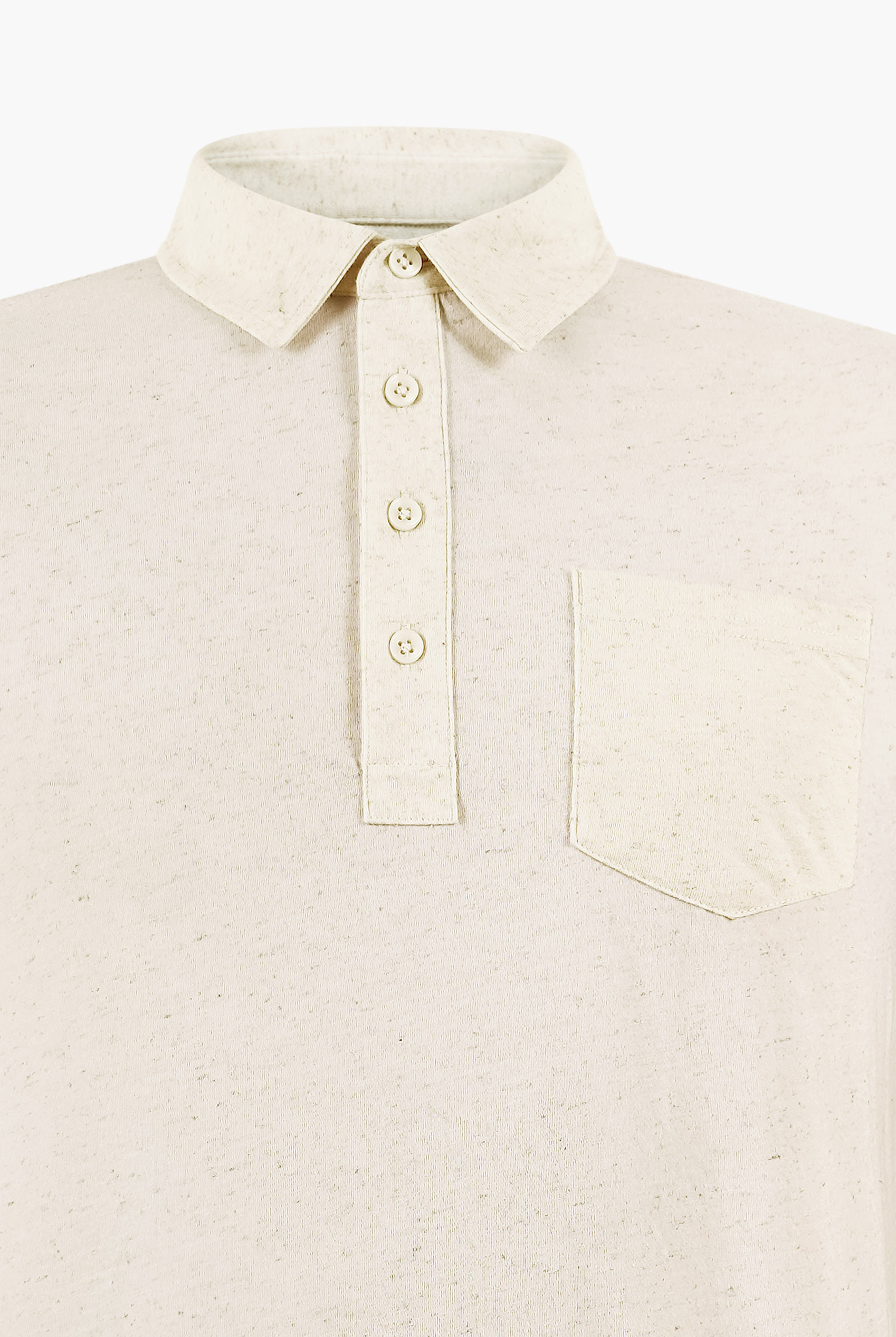 Linen Blended Solid Short Sleeve Polo Shirt's