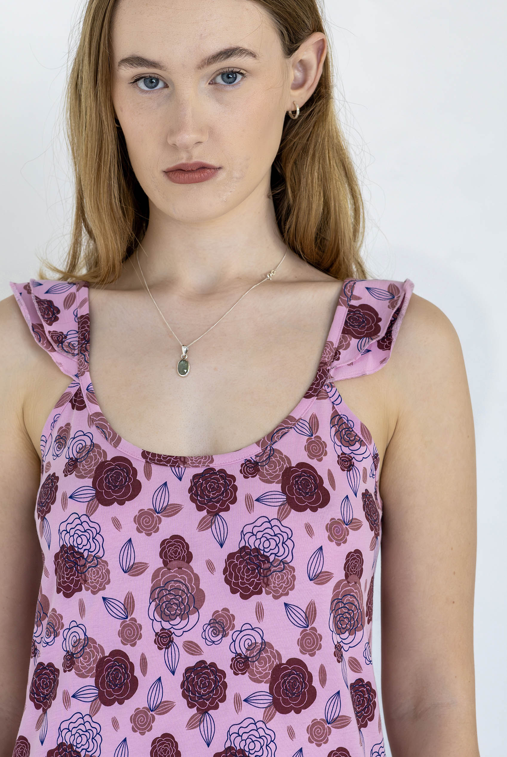 Women's Jersey Cami Nightdress With Frill Detailing