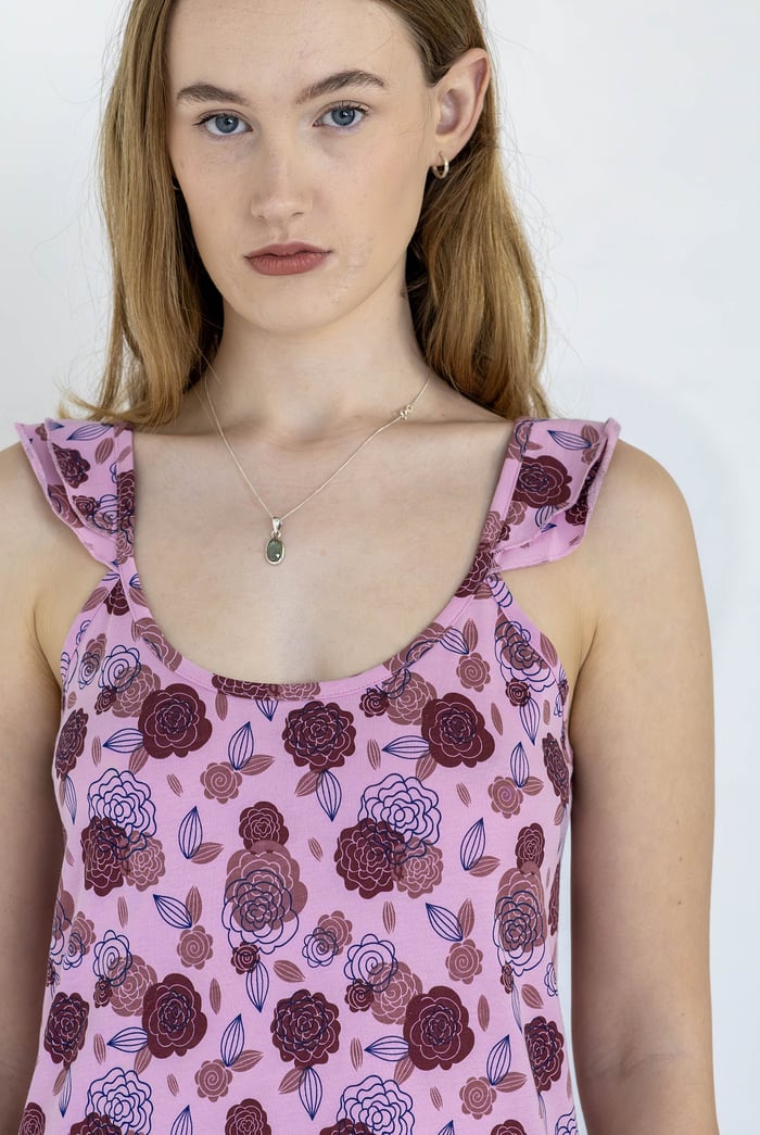Women's Jersey Cami Nightdress With Frill Detailing