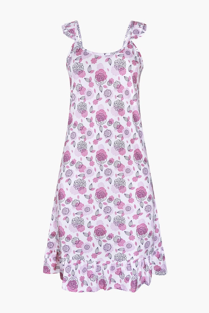 Women's Jersey Cami Nightdress With Frill Detailing
