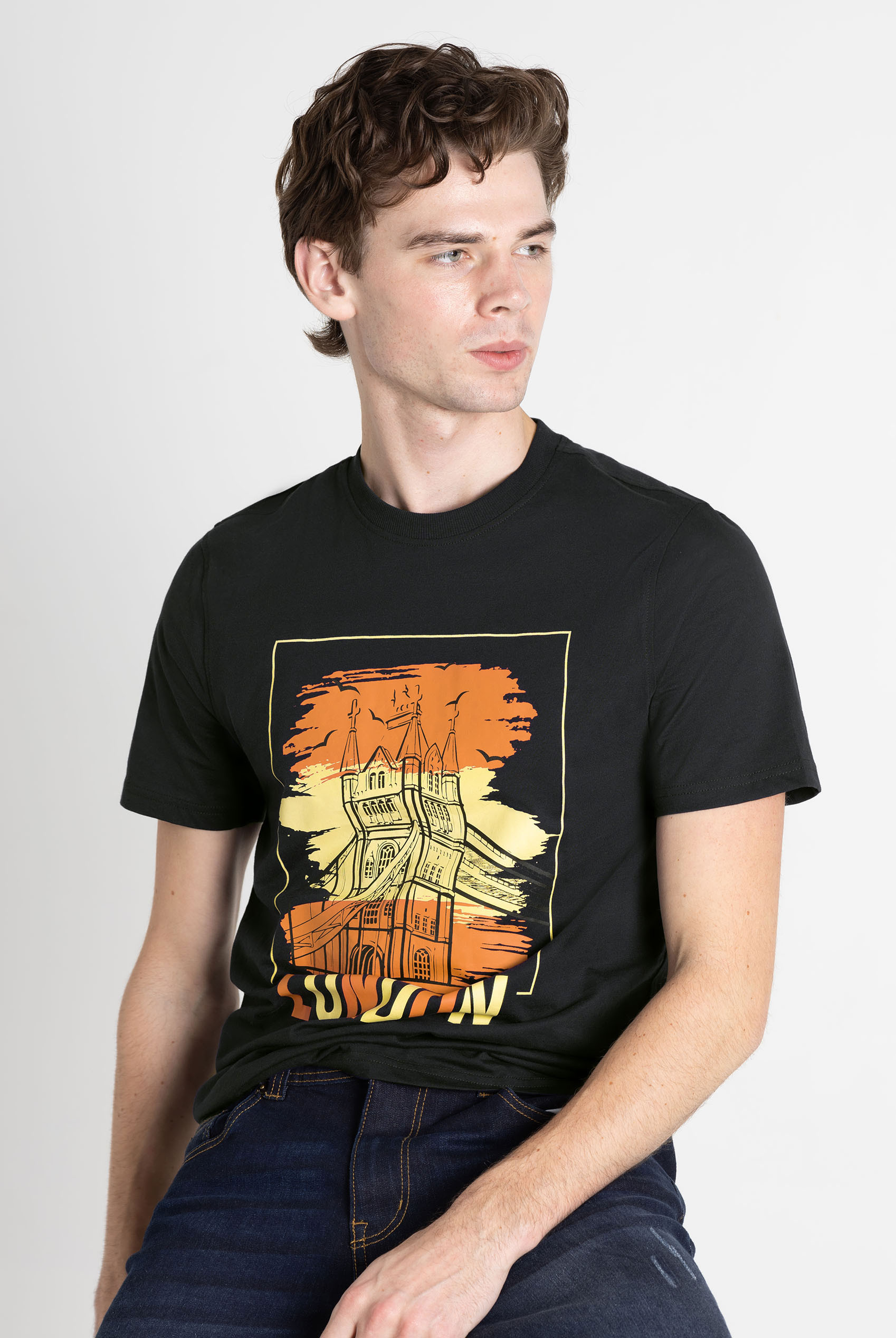 100% Cotton Graphic T-Shirt 3 Pcs Pack