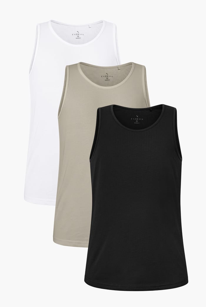 Men's Cotton Jersey Vest 3 pcs PK