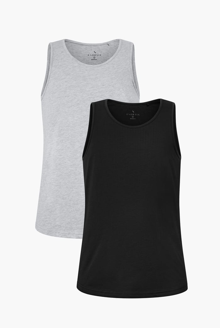 Men's Cotton Jersey Vest 2 PCs  Pack