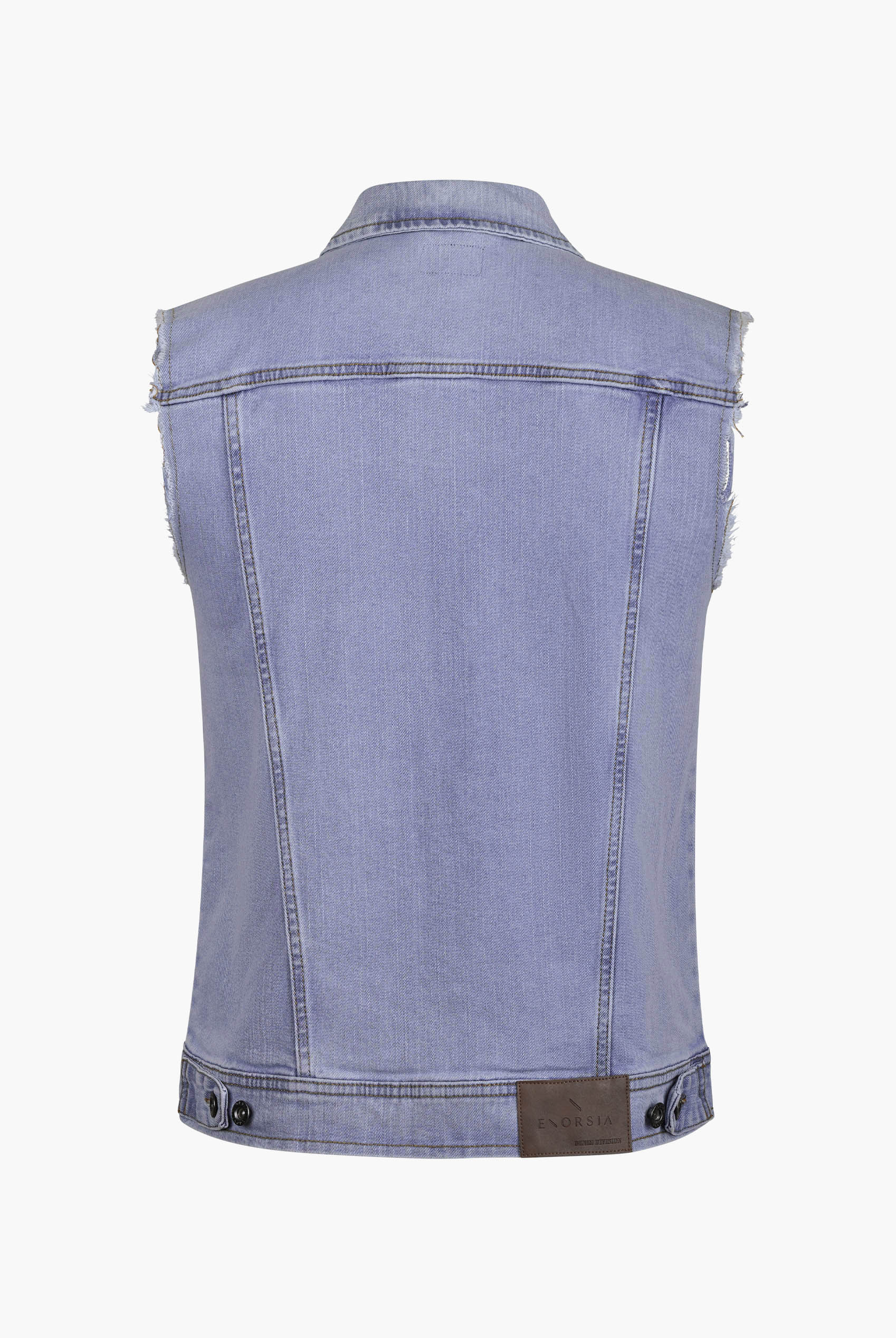 Regular Fit Stretch Denim Sleeveless Jacket