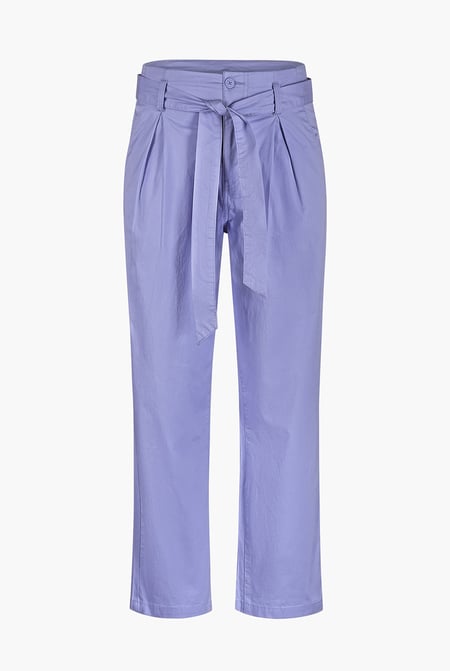Blue Regular Fit Cotton Stretch Dobby Trouser