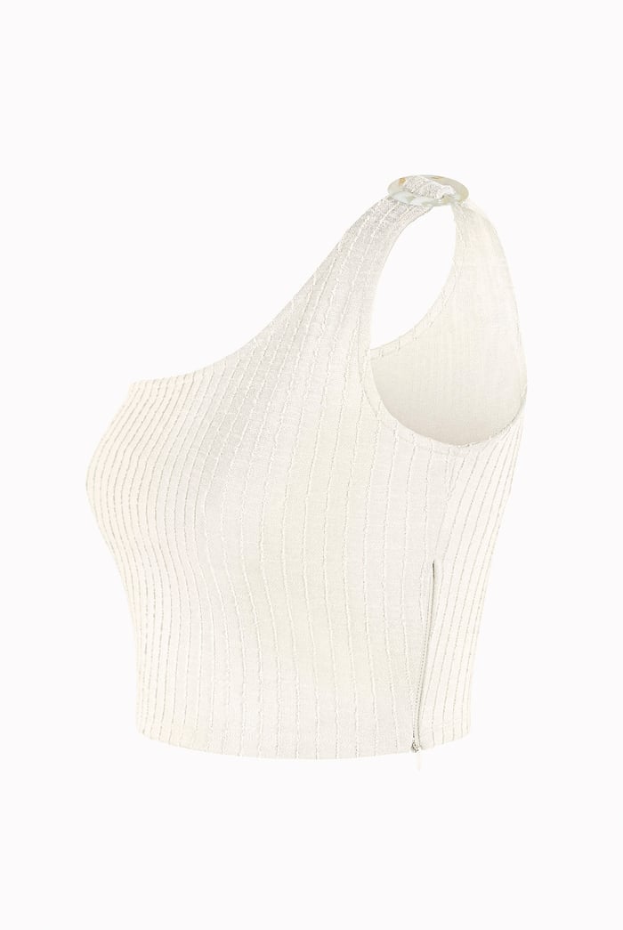 One Shoulder Crop Vest Top