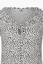 Women's Polka Dot  Prints  Frill Neck Jersey Blouse
