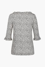 Women's Polka Dot  Prints  Frill Neck Jersey Blouse
