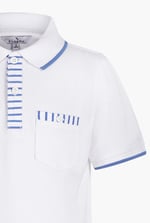 Boy's  Stripe Detailed Short Sleeves Polo Shirt (6yrs-11yrs)