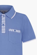 Boy's  Stripe Detailed Short Sleeves Polo Shirt (6yrs-11yrs)