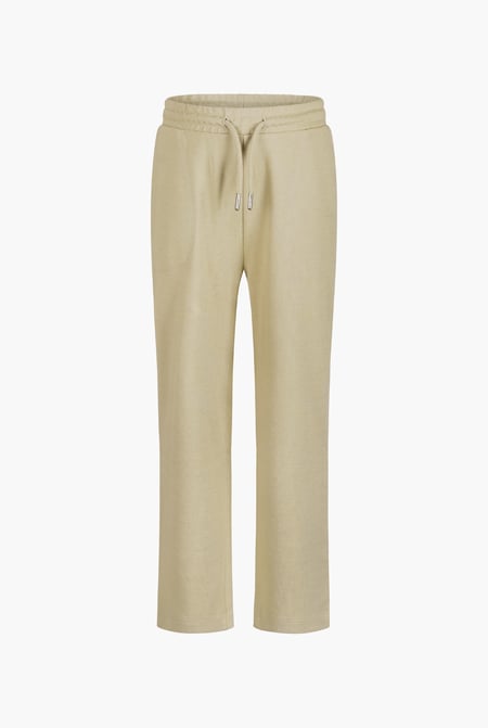 Boys Khaki Drawstring Waist Pull-On Jersey Trousers (6yrs-11yrs)