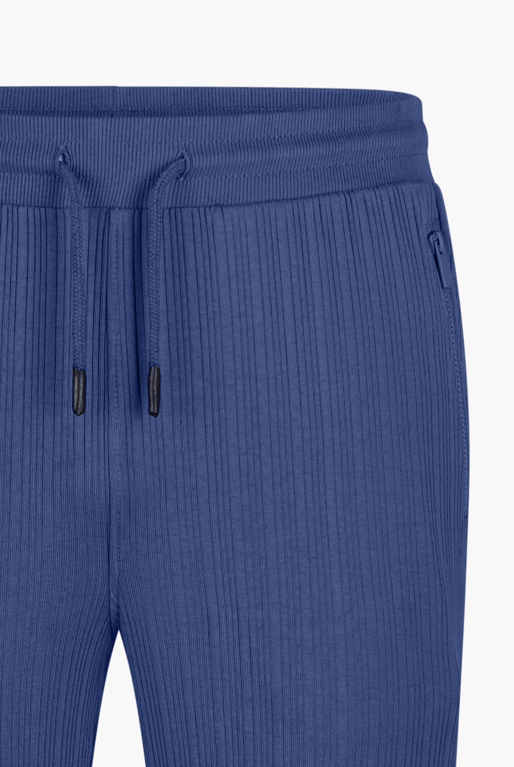 Ribbed Jersey Slim Fit Zip Pockets Joggers