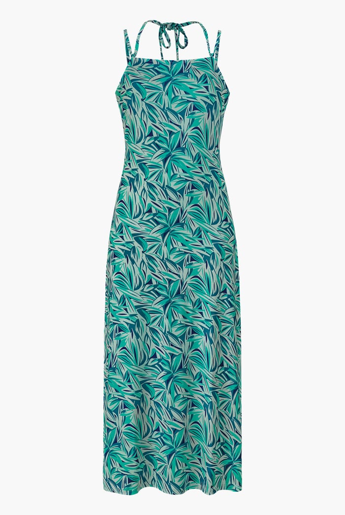 Leaf Floral Strappy Cami Slip Dress