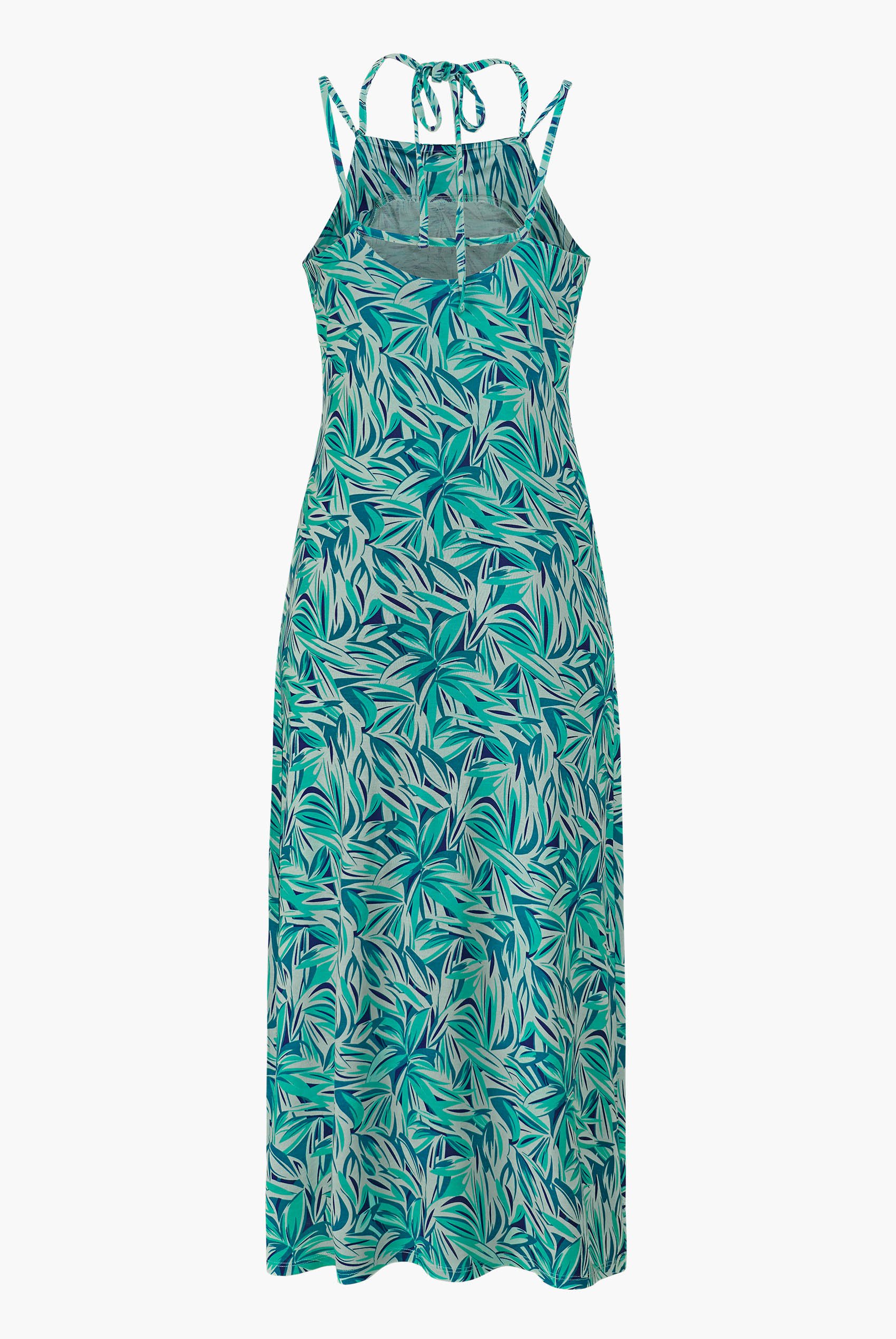 Leaf Floral Strappy Cami Slip Dress