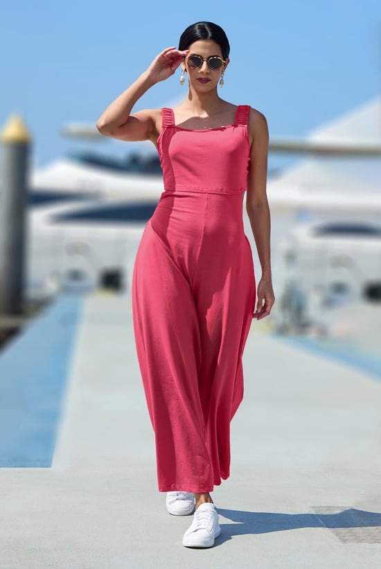 Strappy Wide Leg Jumpsuit