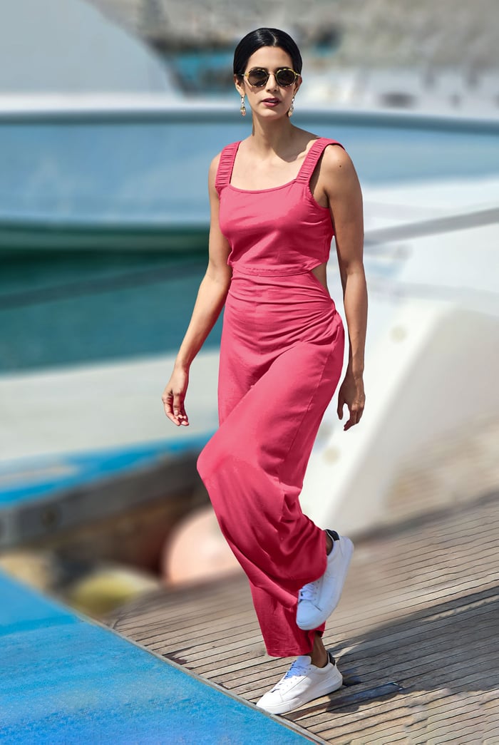 Strappy Wide Leg Jumpsuit