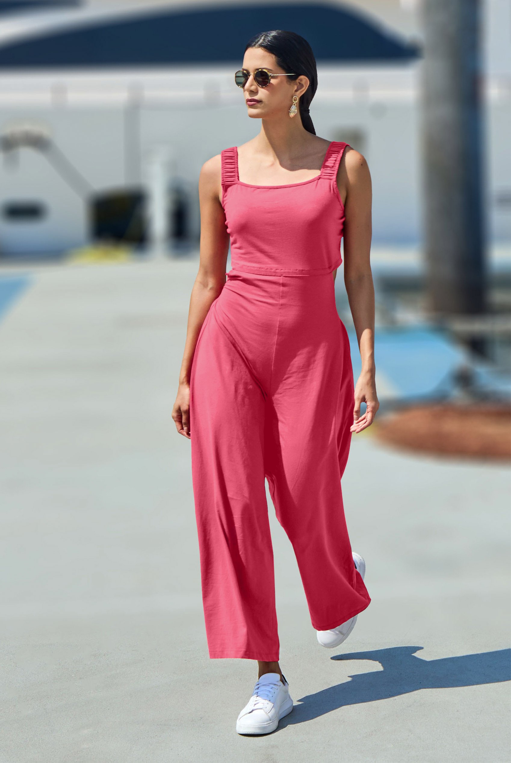 Strappy Wide Leg Jumpsuit