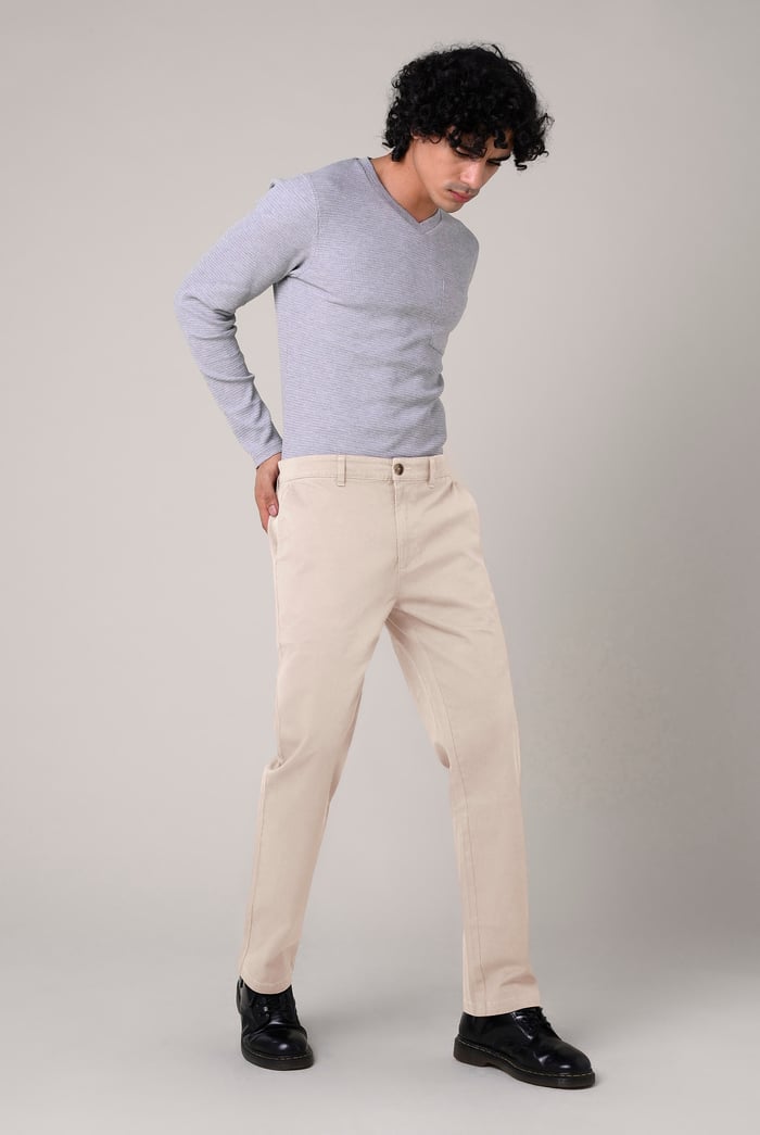 Mens Regular Fit Twill Chinos