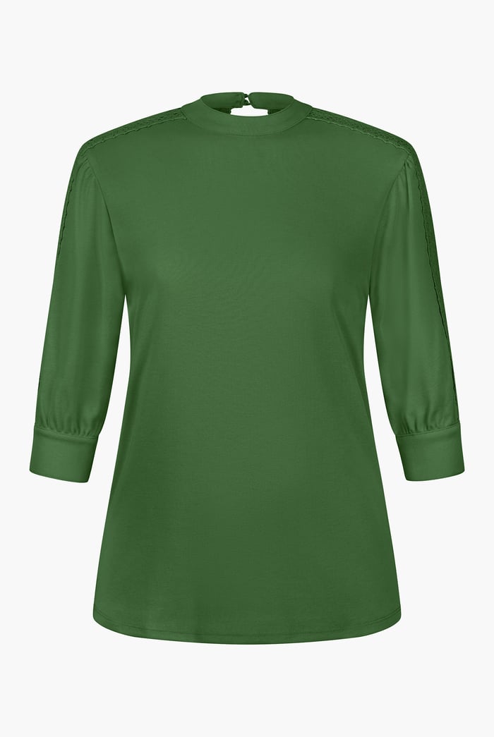 Women's Lace Detailed Three-Quarter Sleeve Tops
