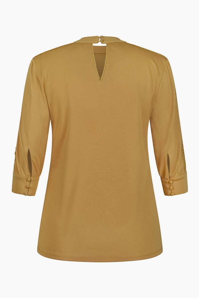 Women's Lace Detailed Three-Quarter Sleeve Tops