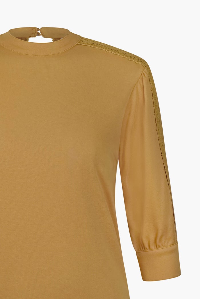 Women's Lace Detailed Three-Quarter Sleeve Tops