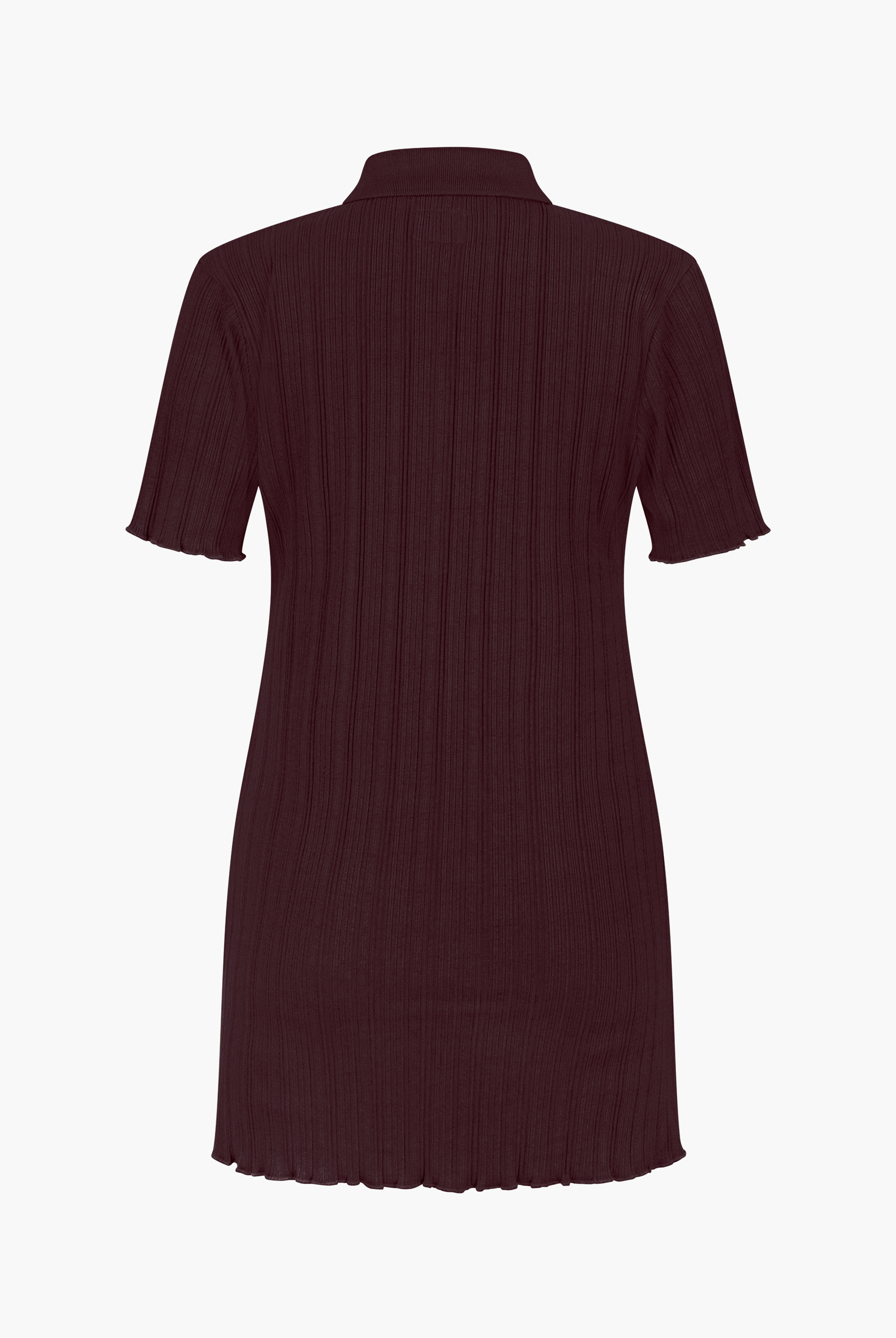 Ribbed Textured Slim Fit Polo Shirt