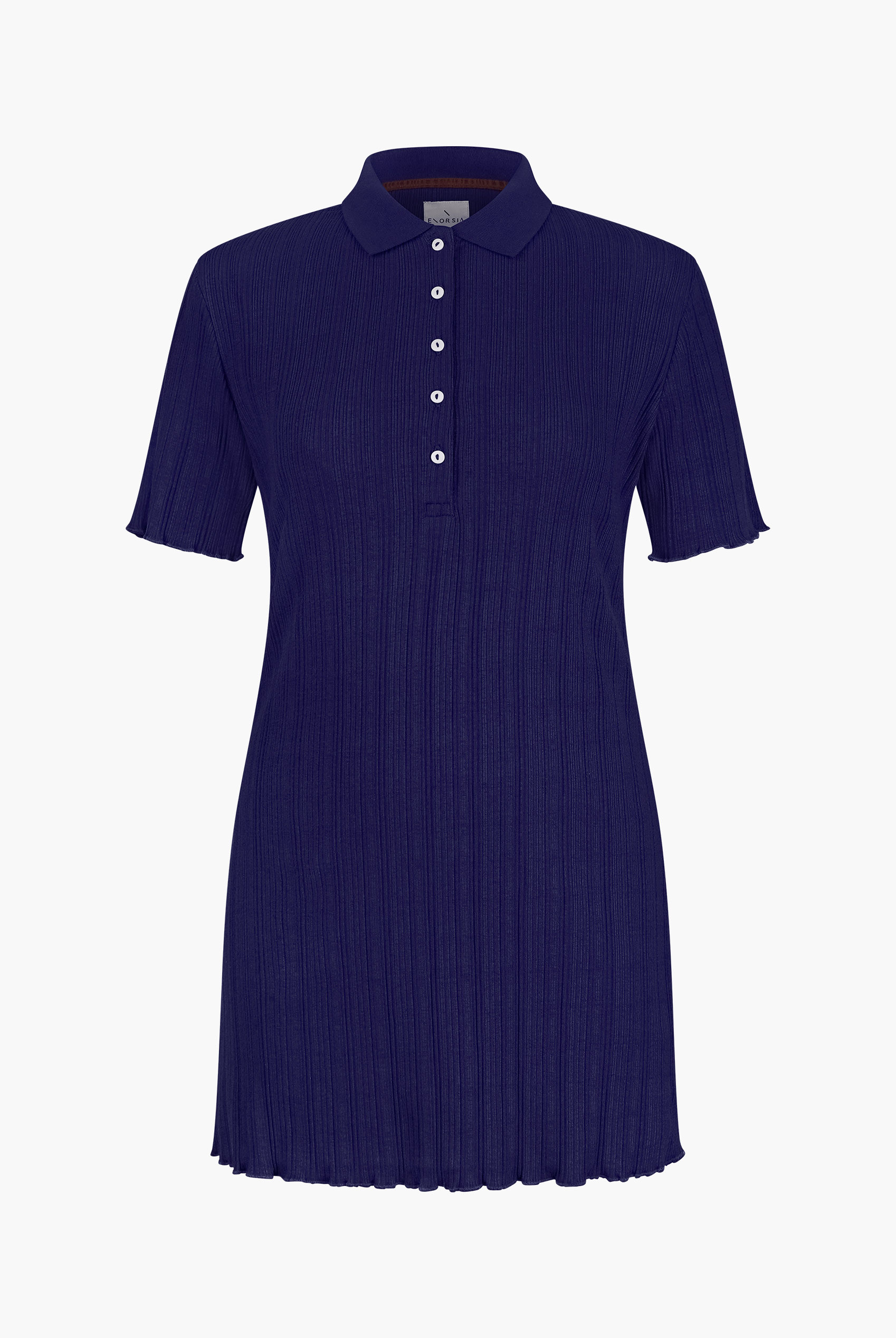 Ribbed Textured Slim Fit Polo Shirt