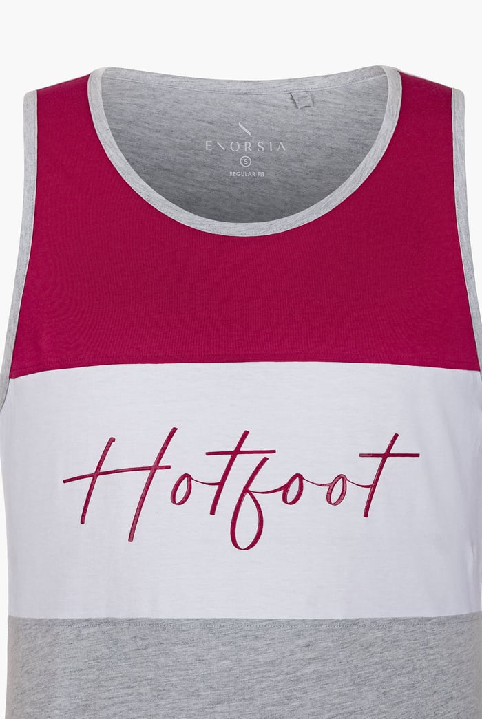Colour Block Hot Foot Printed Vest