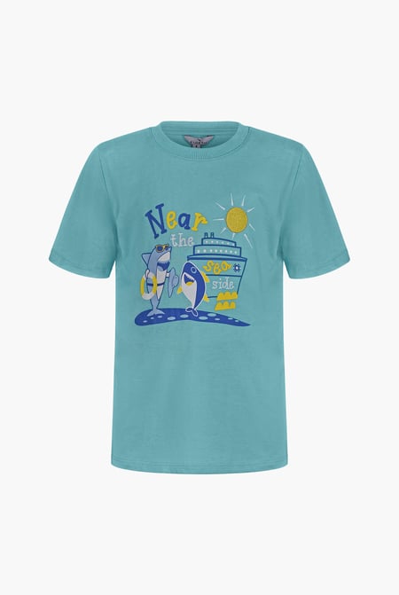 Boys Brown Graphic Short Sleeve T-Shirt ( 6yrs-11yrs)
